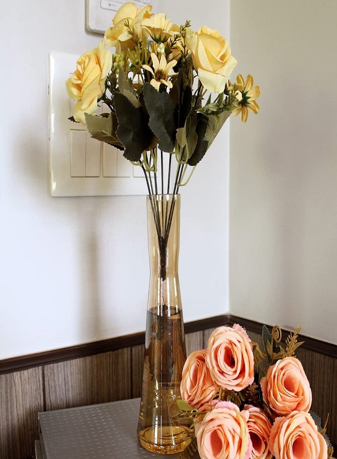 UM Creaciones Amber conical Vase Perfect for Wedding & Home/Decorative Vase for Home Decor Living Room Office and Place Settings,Set of 1 - Image 1